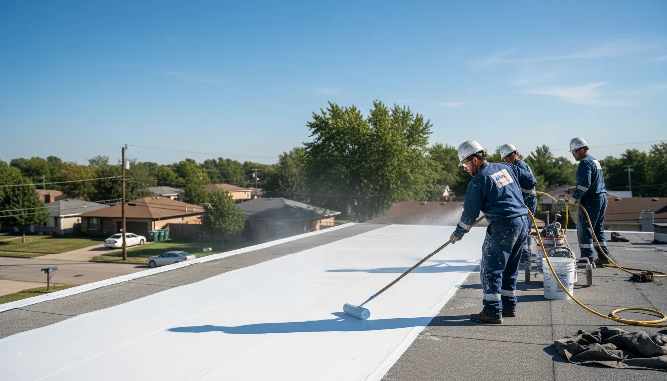 Commercial roof coating in Rochelle, TX near me